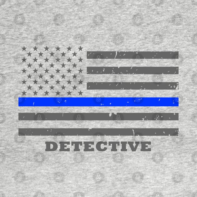 Police Detective Thin Blue Line Flag by bluelinemotivation